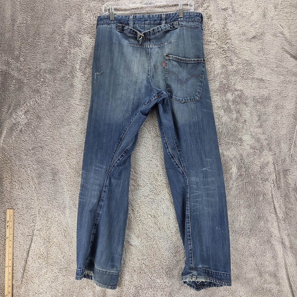Vintage Levis Engineered Jeans Mens 32x32 Blue Twisted Buckle Back One Pocket
